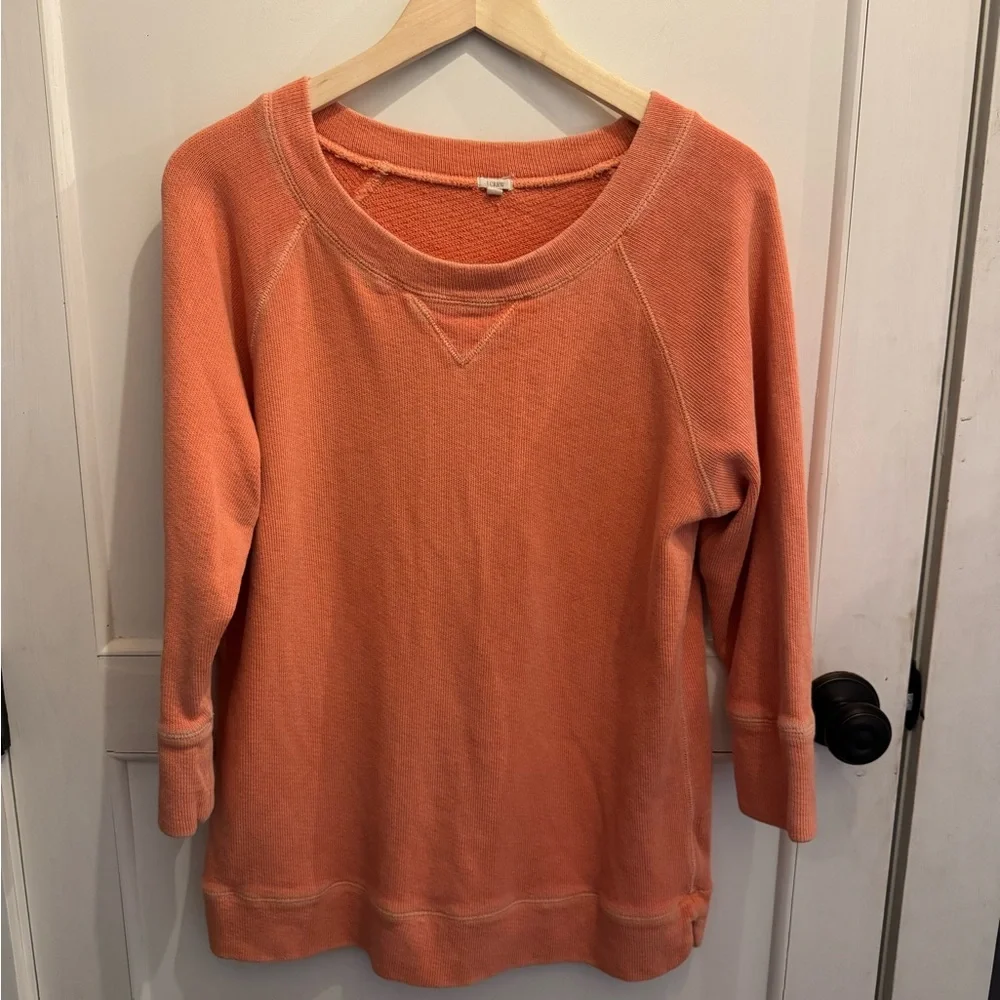 J. Crew Women's Coral Crew Neck Sweater